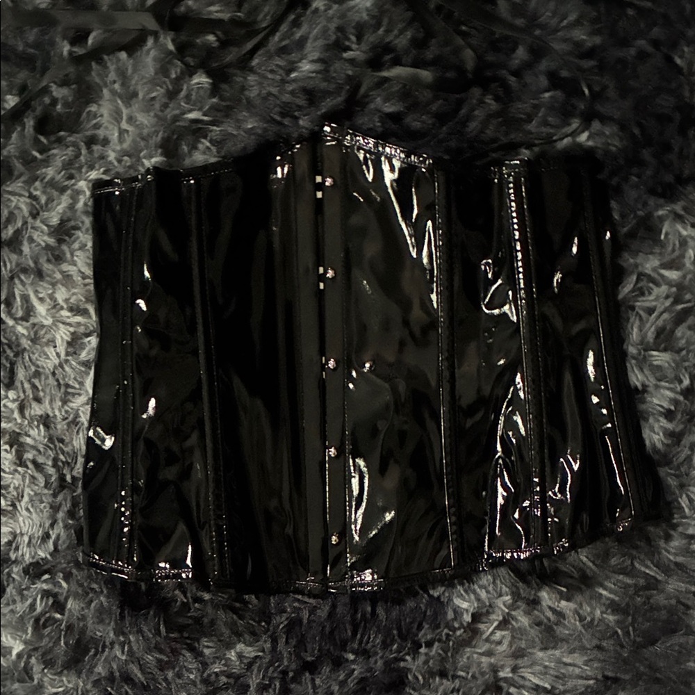 Faux Leather under bust Corset